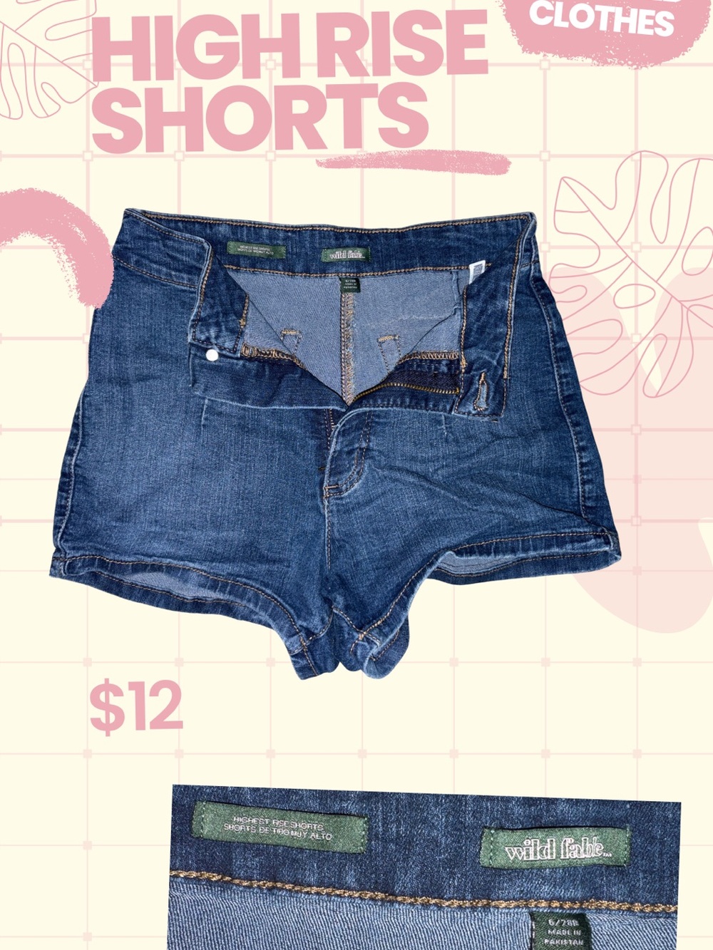 Forever 21 High Waist Denim Shorts in Dark Blue